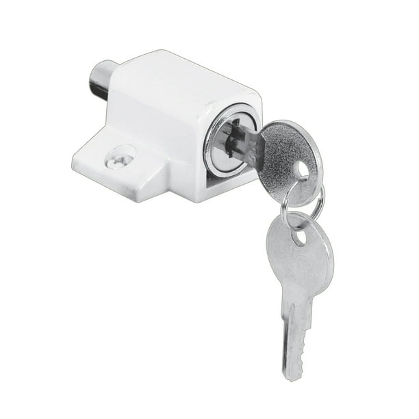 5/8 Defender Security S 4355 Step on Sliding Door Lock with Diecast Housing and Hardened Steel Bolt White 5/8 Defender Security S 4355 Step on Sliding Door Lock with Diecast Housing and Hardened Steel Bolt White